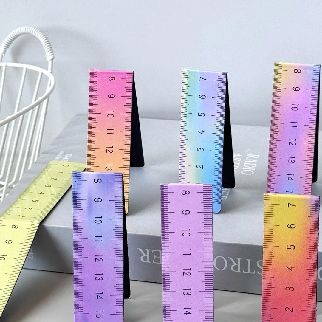Bview Art Foldable Ruler Magnetic Bookmark Creative Page Holder