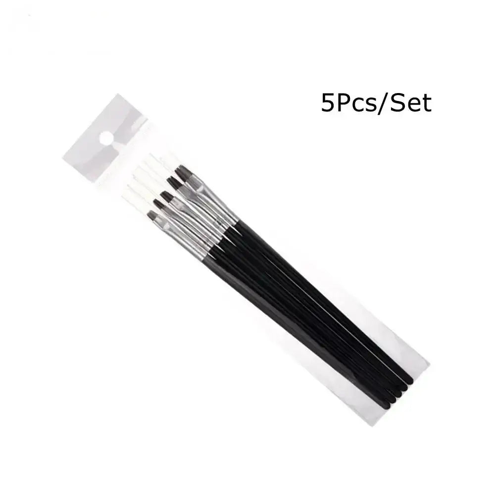 5-Piece Dental Resin Brush Pen Set | Nylon Flat Head Tips