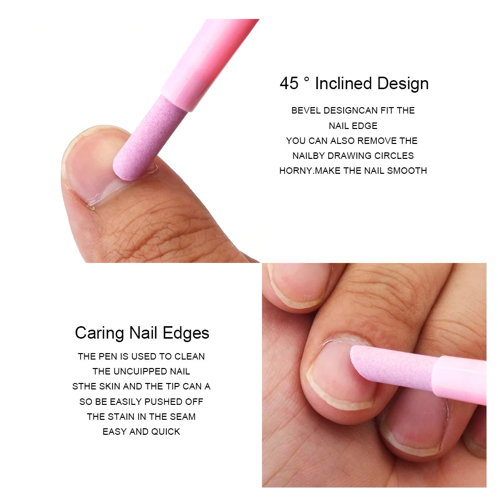 5pcs Portable Quartz Nail Grinding Pen, Nail Art Cuticle Dead Skin Remover, Nail Manicure Stick, Nail Files Accessories Tool Peaceful Pleasures Health and Wellness