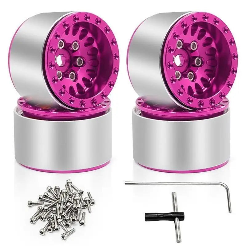 1.0" Beadlock Wheel Hubs 4pcs for RC Crawlers TRX4M SCX24