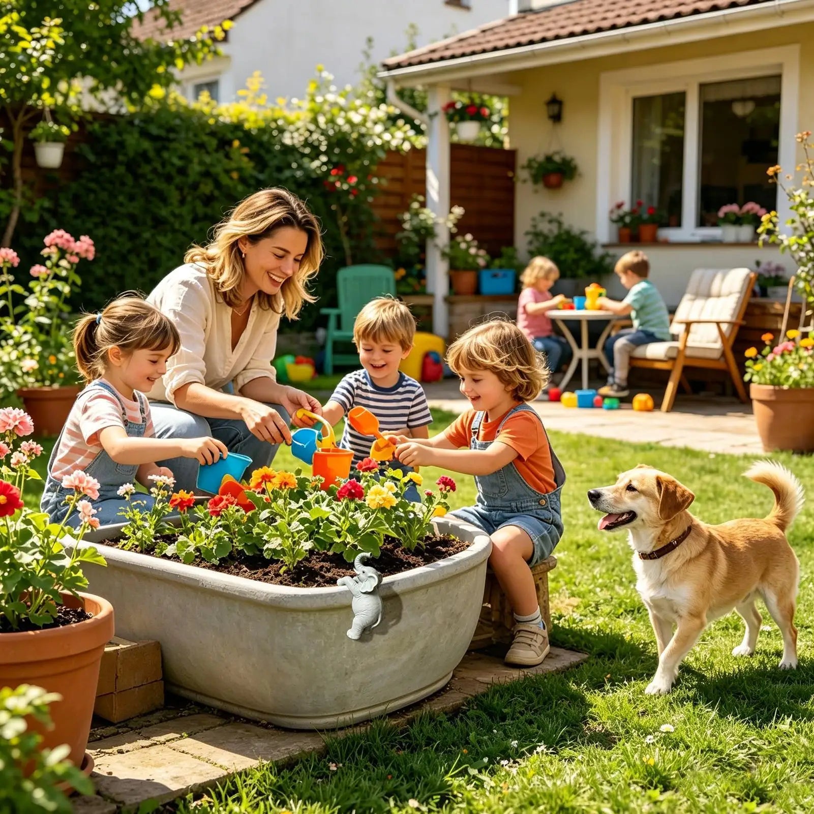 Plant Pot Decorations Resin Decorative Resin Figurine Yard Art Animal Planter Pot Decoration For Patio Garden Terrarium Lawn Peaceful Pleasures Health and Wellness