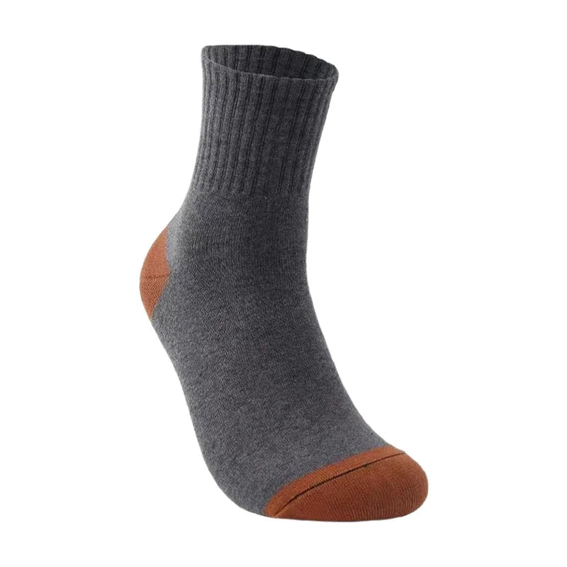 5 Pairs Men’s Breathable Bamboo Fiber Sports Socks Anti-Odor Sweat-Absorbing Business Crew Stockings Suitable for All Seasons Peaceful Pleasures Health and Wellness