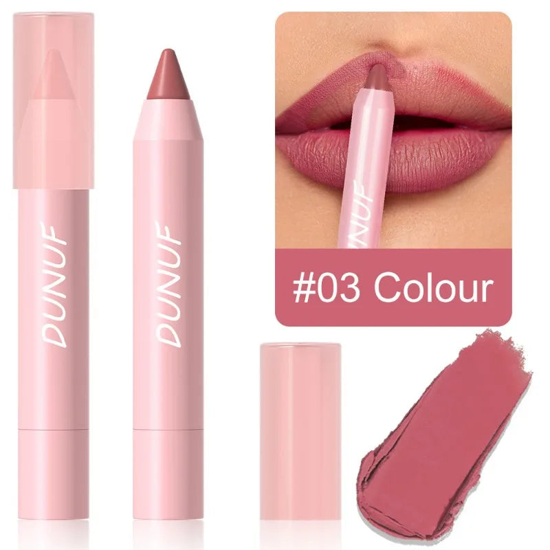 18-Color Matte Velvet Lip Liner Pencil | Waterproof Long-Lasting