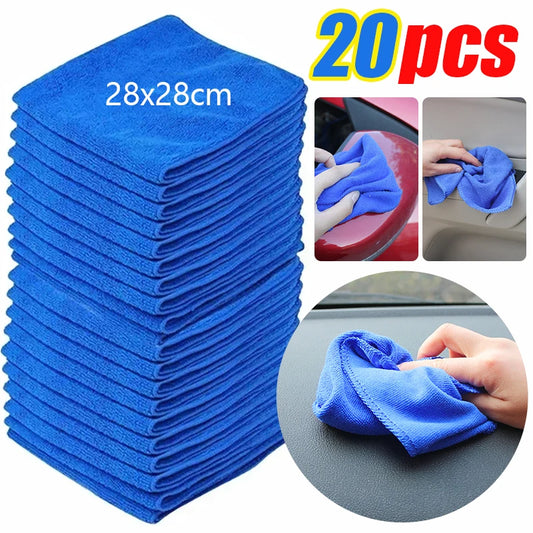 Microfiber Car Wash Cleaning Cloths 10/20 Pack – 28x28cm Microfiber Cleaning Cloths Peaceful Pleasures Health and Wellness