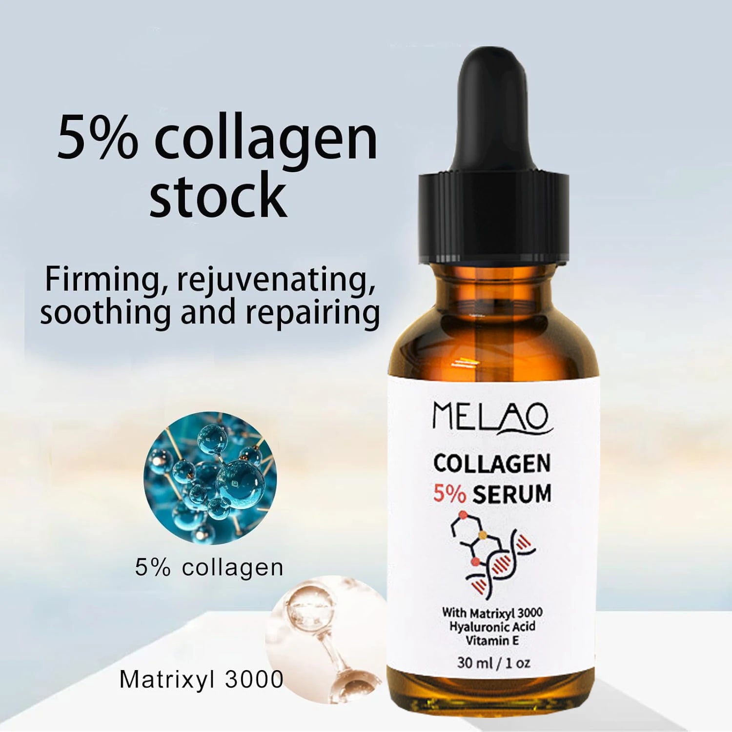 5% Collagen Boost Serum Firming Face Pores Remover Moisturizing Skin Care Products Face Lift Facial Rejuvenation Cream 30ml Peaceful Pleasures Health and Wellness