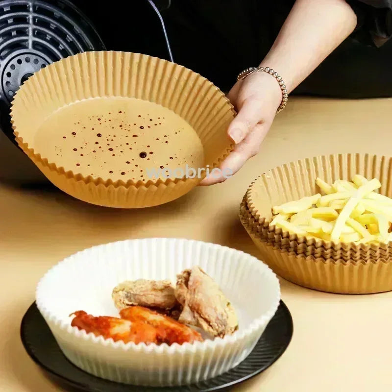 Air Fryer Disposable Parchment Liners – 23cm Square & Round