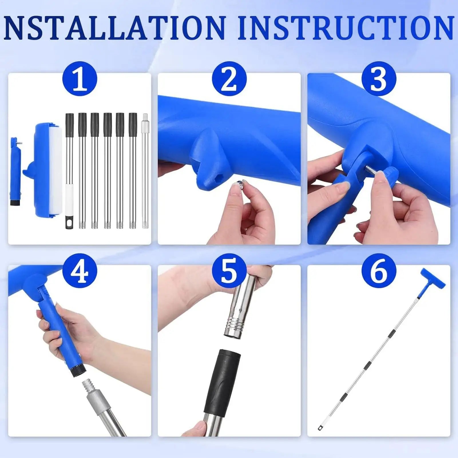 Home Improvement Tool, Paint Roller with Extension Pole & 2pcs Replacement Rollers For Outdoor Indoor Wall Ceiling Painting Peaceful Pleasures Health and Wellness