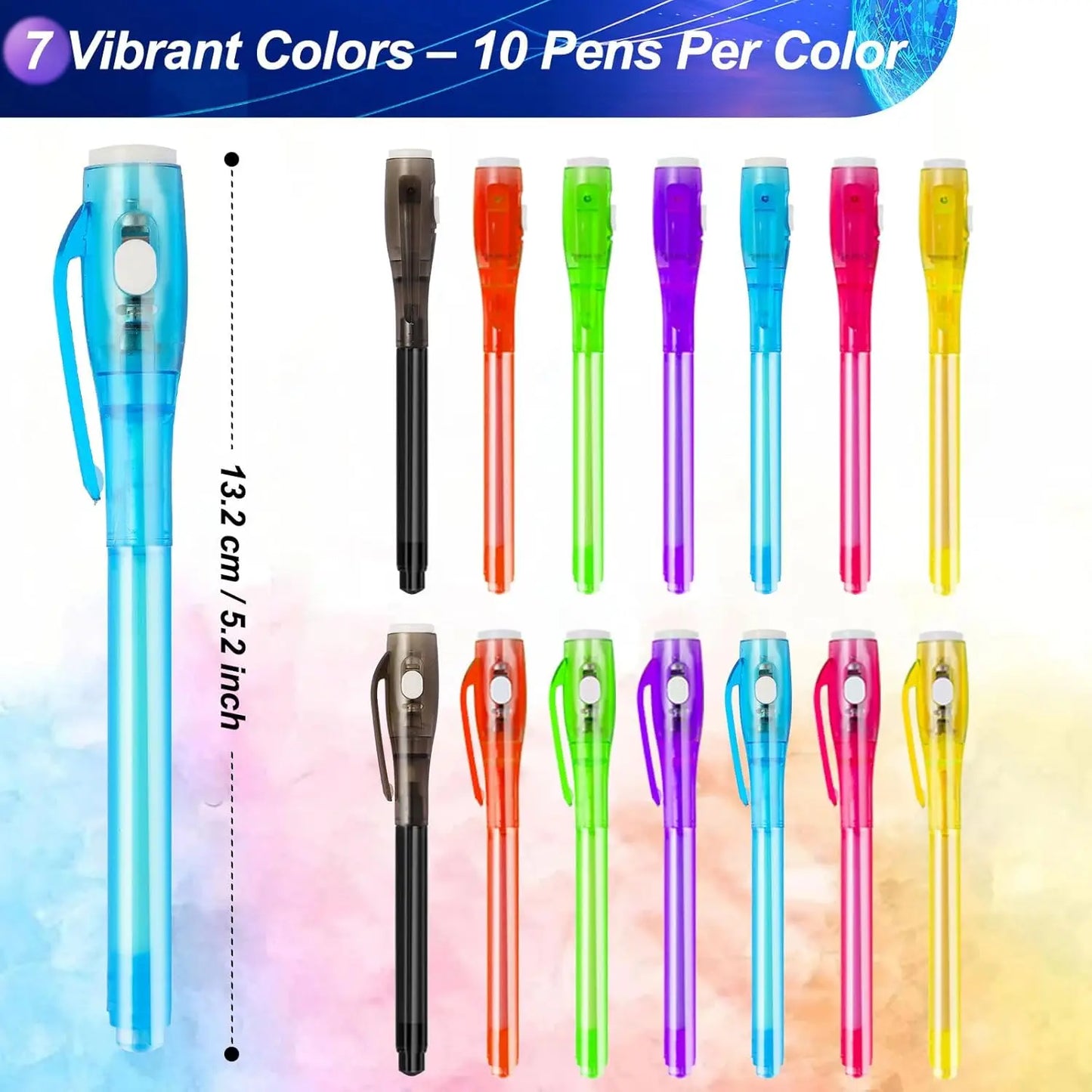 14PCS Invisible Ink Pens with UV Light Spy Pens for Secret Messages,Fun Party Favors, Christmas, Classroom & Birthday Gifts Peaceful Pleasures Health and Wellness