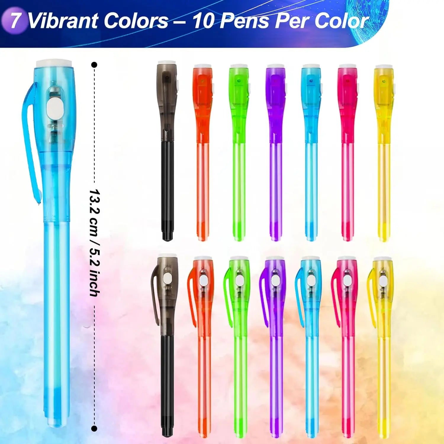 14PCS Invisible Ink Pens with UV Light Spy Pens for Secret Messages,Fun Party Favors, Christmas, Classroom & Birthday Gifts Peaceful Pleasures Health and Wellness