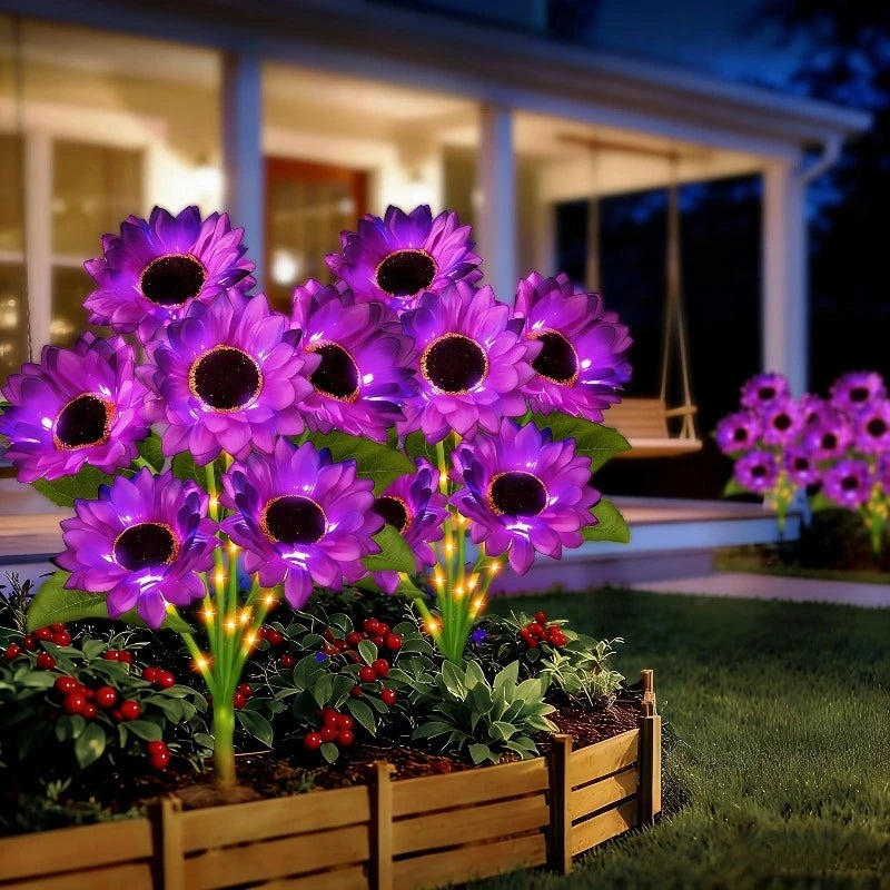 Solar Sunflower Garden Stake Light – Waterproof LED Lawn Lamp