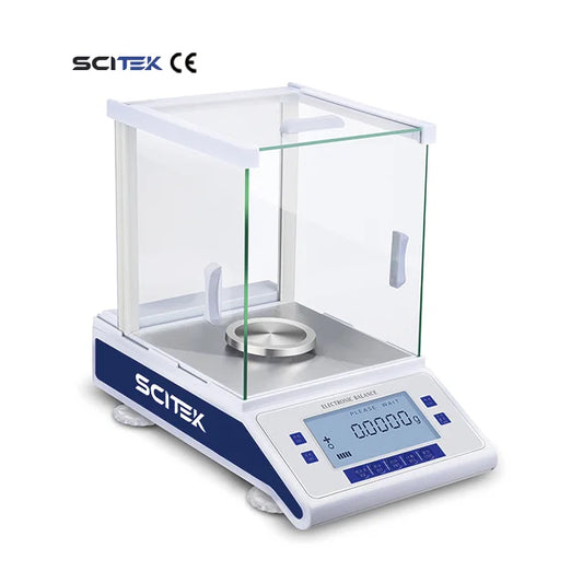 Electronic Analytical Balance 100g External Calibration Electric Balance Peaceful Pleasures Health and Wellness Blue