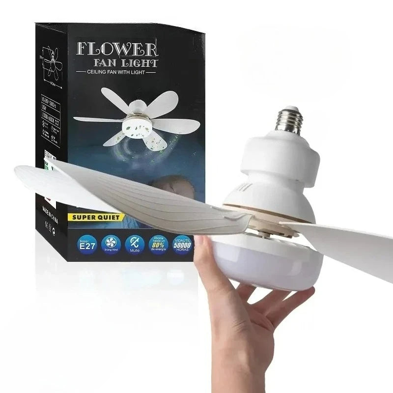 30W LED Ceiling Fan Light E27 Remote Dimming – Living Room