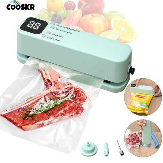 Mini Vacuum Sealer Rechargeable Food Preservation Package Plastic Bags Sealer Portable Wireless Automatic Vacuum Sealing Machine Peaceful Pleasures Health and Wellness