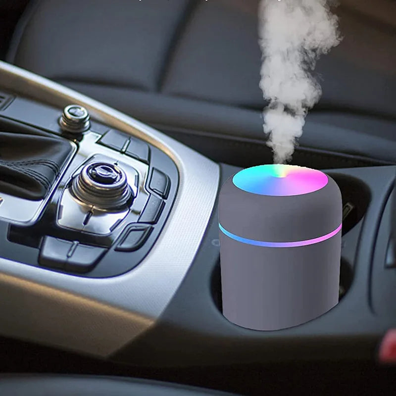 Portable Mini LED Light Cup Spray Humidifier Spray Mist Double Wet Aroma Essential Oil Diffuser H2O Car Air Humidifiers Peaceful Pleasures Health and Wellness