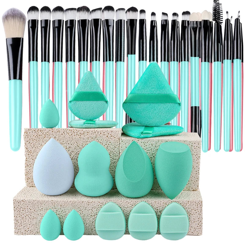 RUNTOIN 20Pcs Makeup Brush Set – Face & Eye Cosmetic Brushes