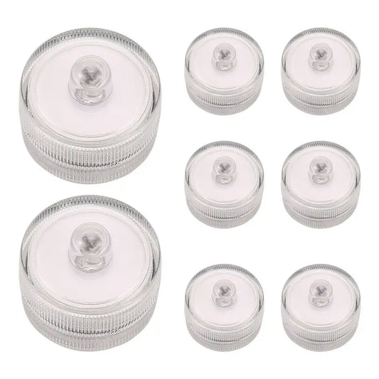 Waterproof LED Flameless Tea Lights Submersible Decor 24 Pack Flameless Tea Lights Peaceful Pleasures Health and Wellness Default Title