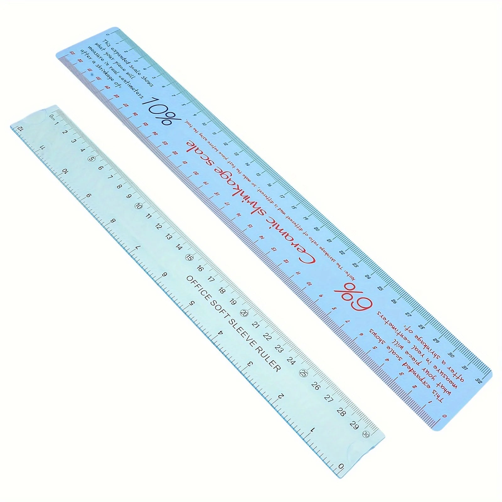 2-Piece Pottery Clay Measuring Ruler Set – Ceramic Sculpting Tools Pottery Measuring Rulers Peaceful Pleasures Health and Wellness Blue