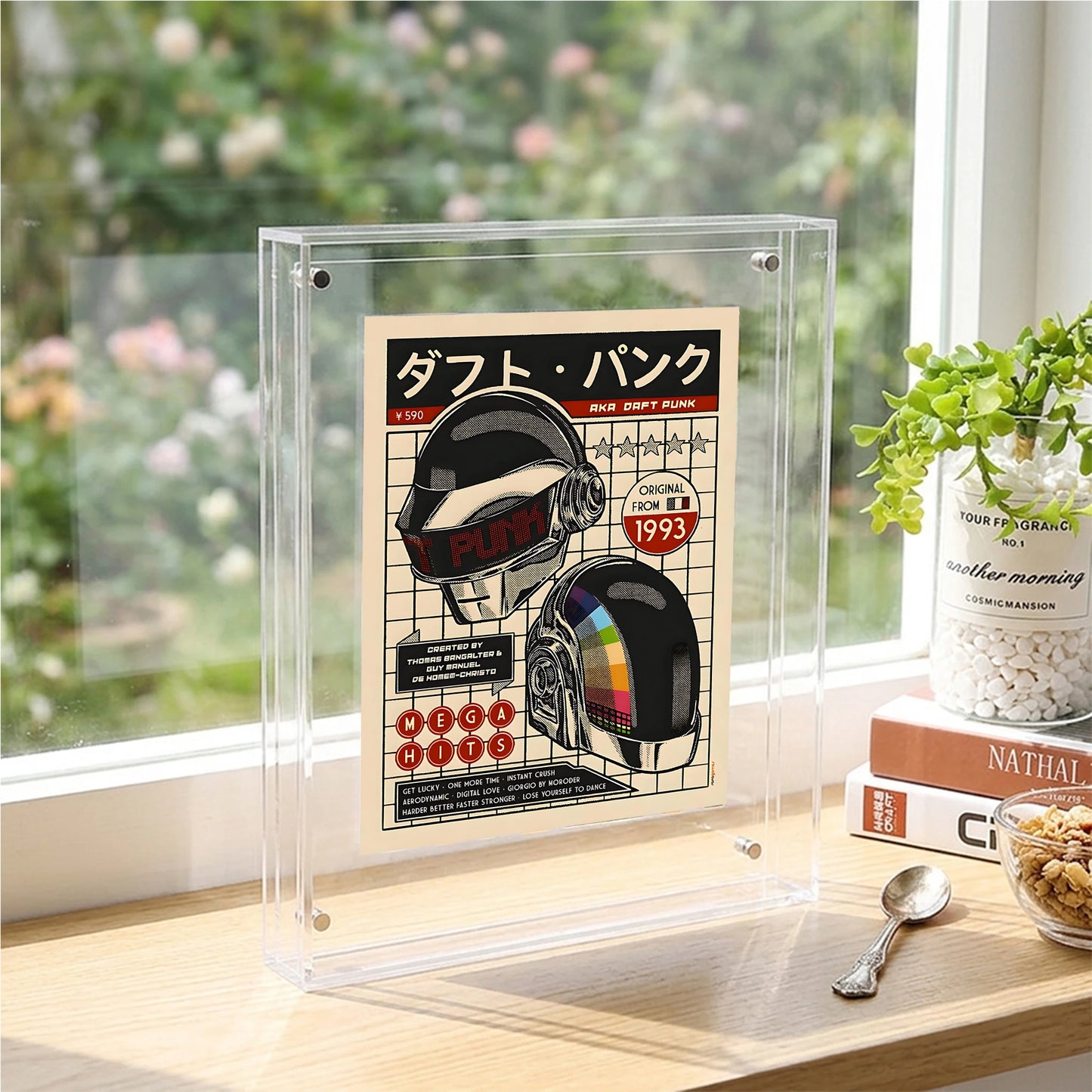 Daft Punk Retro Helmet Acrylic Wall Frame | Square & Rectangle