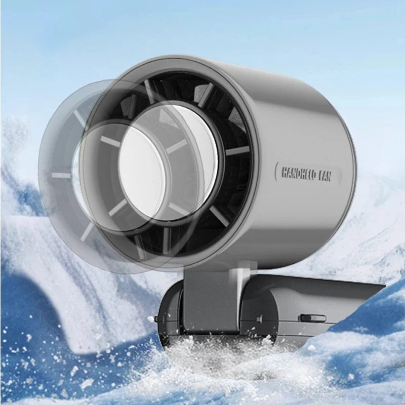 Lenovo Portable Handheld Cooling Fan 100-Speed Powerful Wind Ultra-Quiet Hanging Foldable 90° Adjustable for Office Outdoor Peaceful Pleasures Health and Wellness
