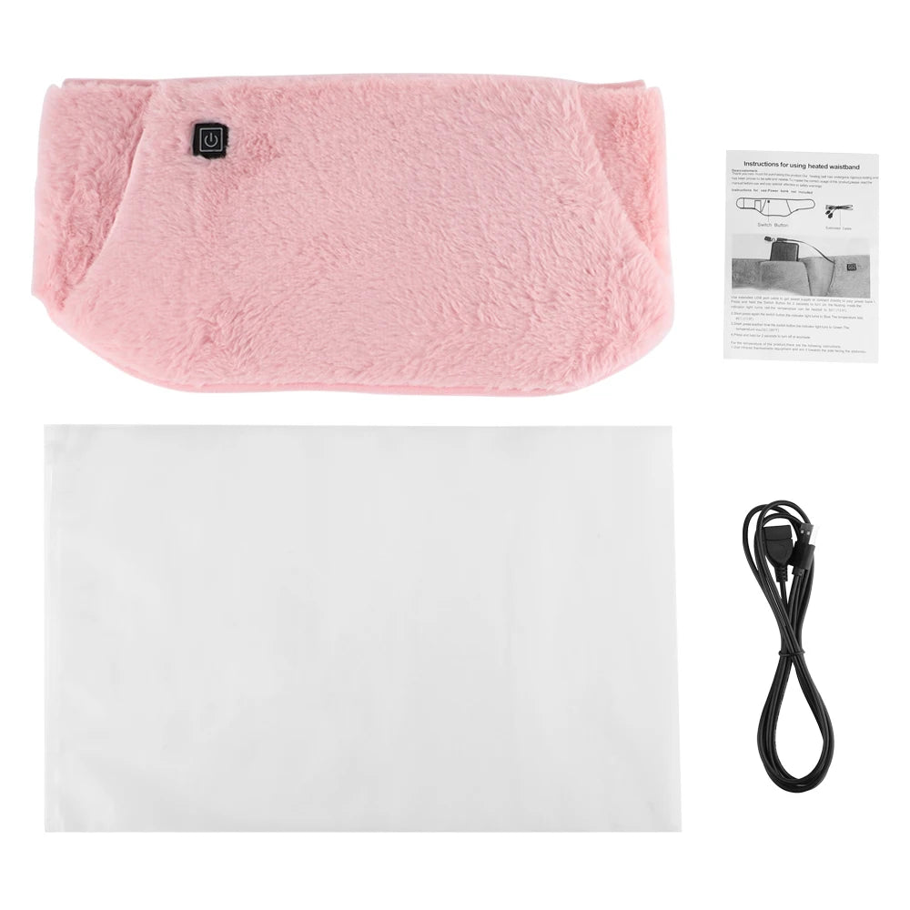 Uterus Warming Belt Electric Heating Pad USB Charging Hand Warmer Graphene Thermal Waist 45/55/65℃ High Temperature Keep Warmer Peaceful Pleasures Health and Wellness Pink