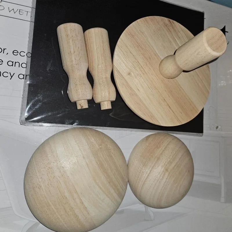 Pottery Molds 4.5/5.5/6.5 in Plaster Molds Wood Pottery Tools with Handle for DIY Bowls Plate Dish Slump Press Mold Peaceful Pleasures Health and Wellness