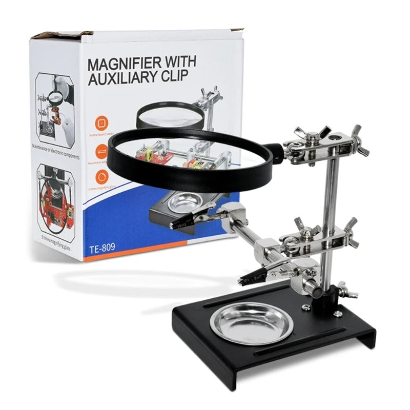 Hot Selling Helping Hands Soldering Station 5X Glass with Auxiliary Clips Repair Tools fits for Soldering Assembly Dropship Peaceful Pleasures Health and Wellness