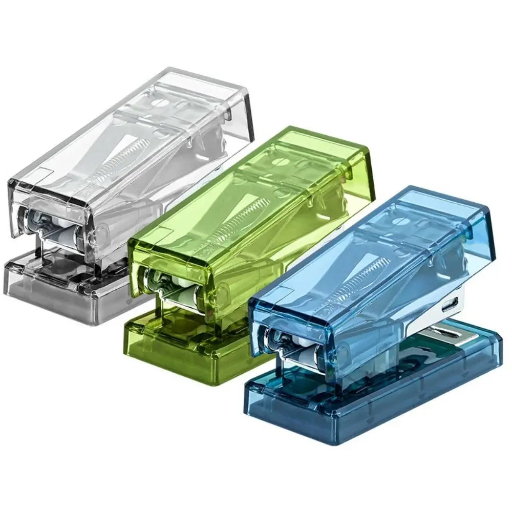 Mini Mini Stapler Transparent with 1000 Staples Office Binding Tools Easy-Use Multifunction Paper Binder Set Paper Fixing Peaceful Pleasures Health and Wellness