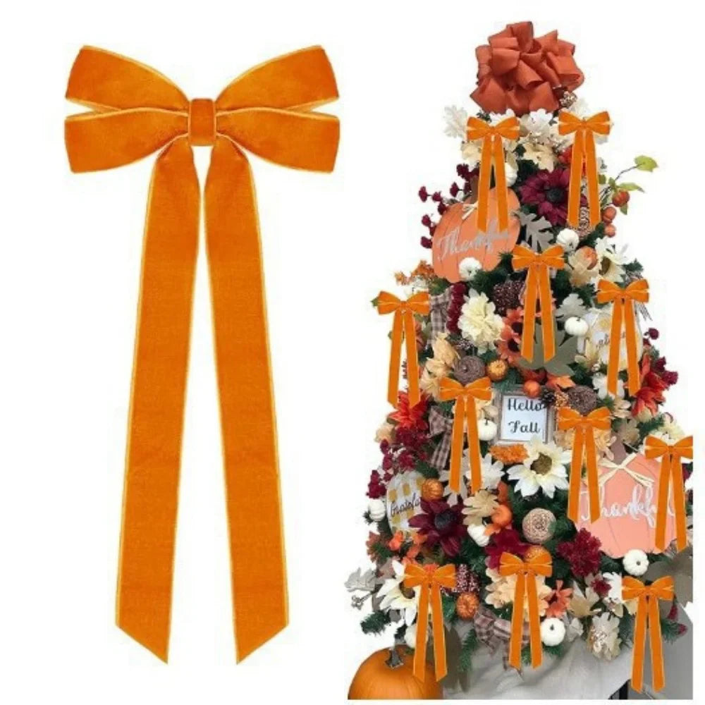 45cm Velvet Christmas Ribbon Bow | Wreath & Gift Decoration