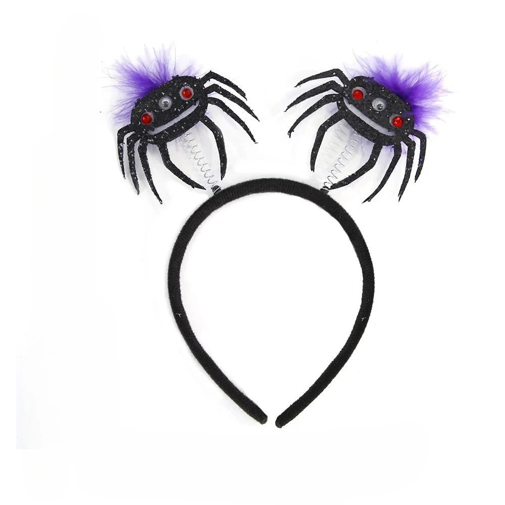Halloween Witch Hat Headband with 3D Spider | Costume Hair Hoop