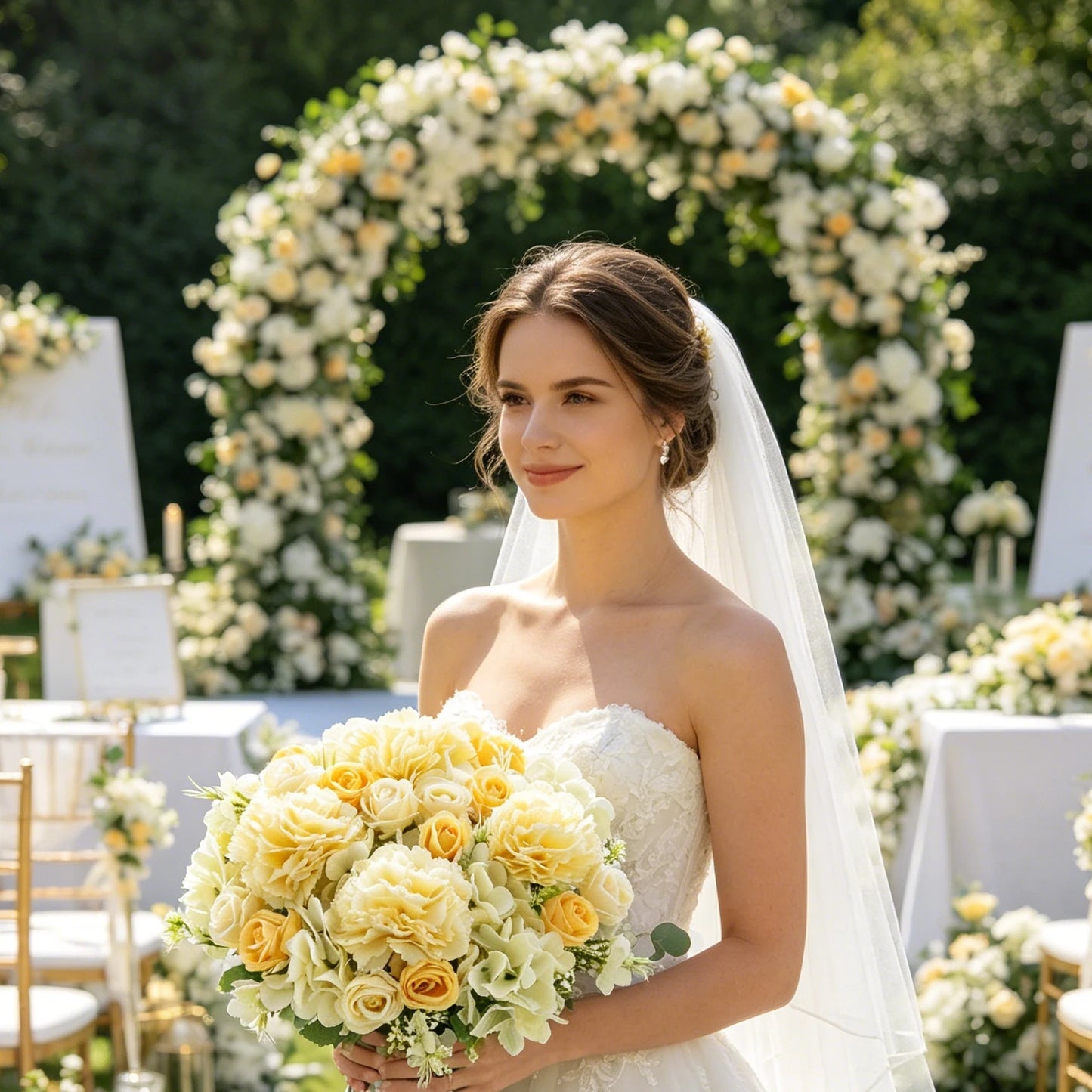 Artificial Silk Carnation Rose Bouquet | Wedding & Home Decor