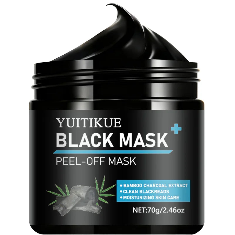 YUITIKUE Black Peel-Off Mask 70g with Bamboo Charcoal Extract for Blackhead Cleansing & Moisturizing Care Peaceful Pleasures Health and Wellness 1pc