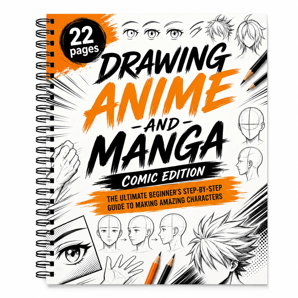 Anime Manga Drawing Workbook B5 Spiral Sketch Guide Beginners