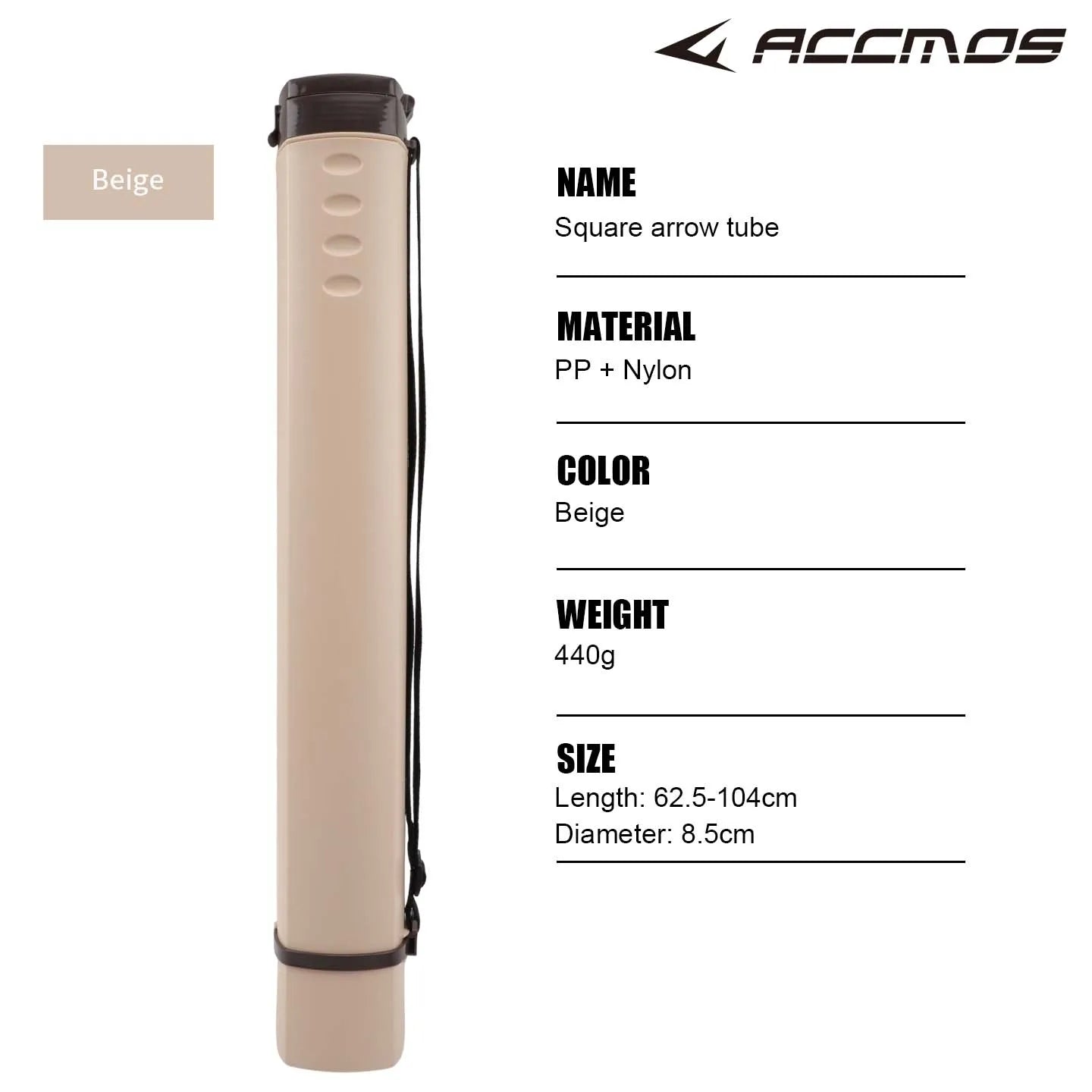 Archery Arrow Tube Adjustable Quiver Plastic Case Bag PE Material