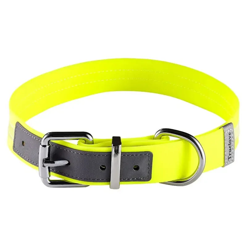 Truelove Reflective Dog Collar – Waterproof & Adjustable TLC5521 Peaceful Pleasures Health and Wellness Neon Yellow S-neck-(38-46cm) China Mainland