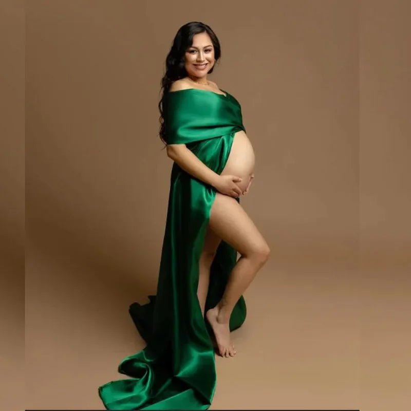 Satin Maternity Wrap Silky Scarf Maternity Posing Glossy Tossing Gown Fancy Pregnant Woman Wedding Photography Photo Peaceful Pleasures Health and Wellness color 6 1.5X 4M
