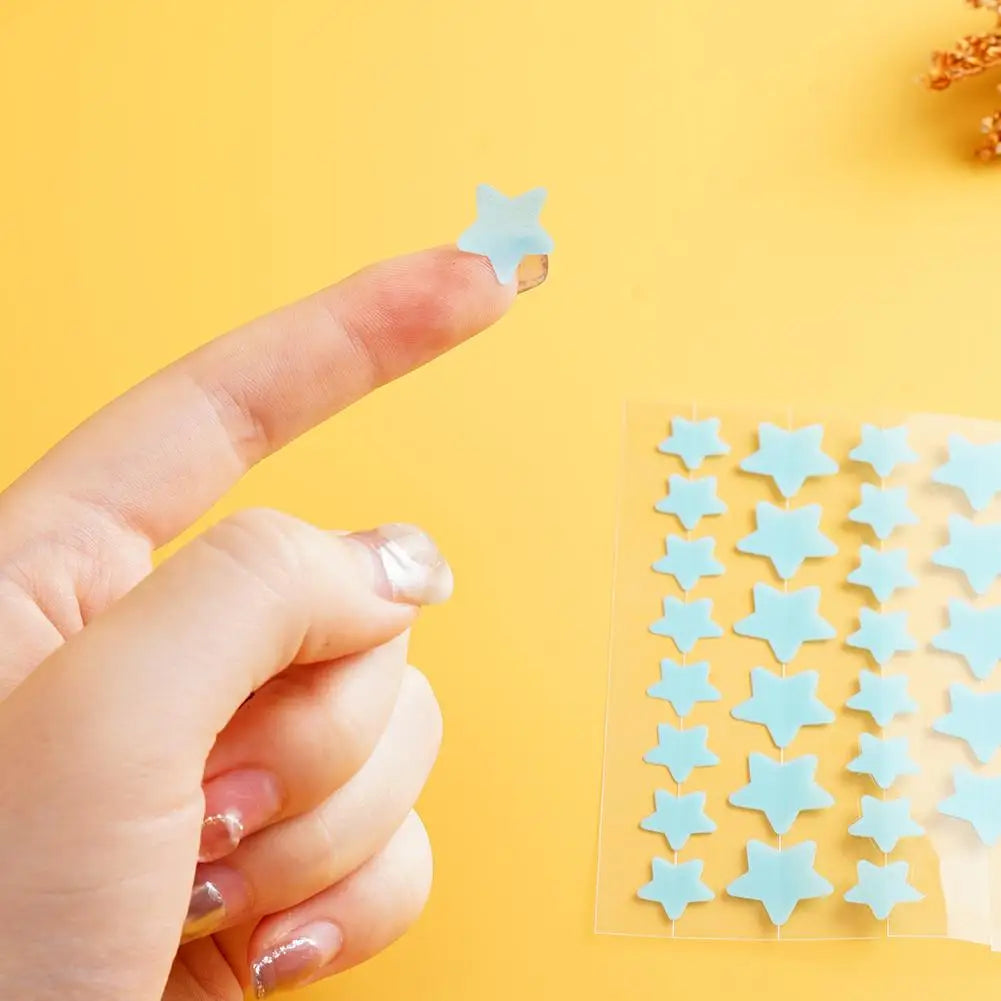 28-Piece Star-Shaped Acne Pimple Patches – Colorful & Invisible