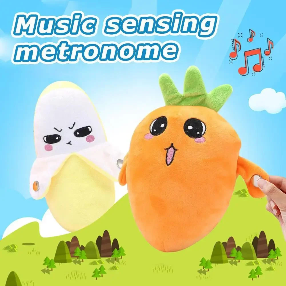 Creative Peculiar Music Rhythm Parent-child Interactive Plush Doll Banana Fruit Induction Toy Cultivate Music Perception Ability Peaceful Pleasures Health and Wellness