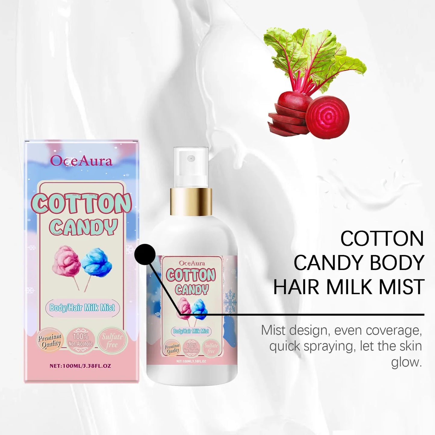 OceAura Body & Hair Mist – Moisturizing Firming Spray 100ml
