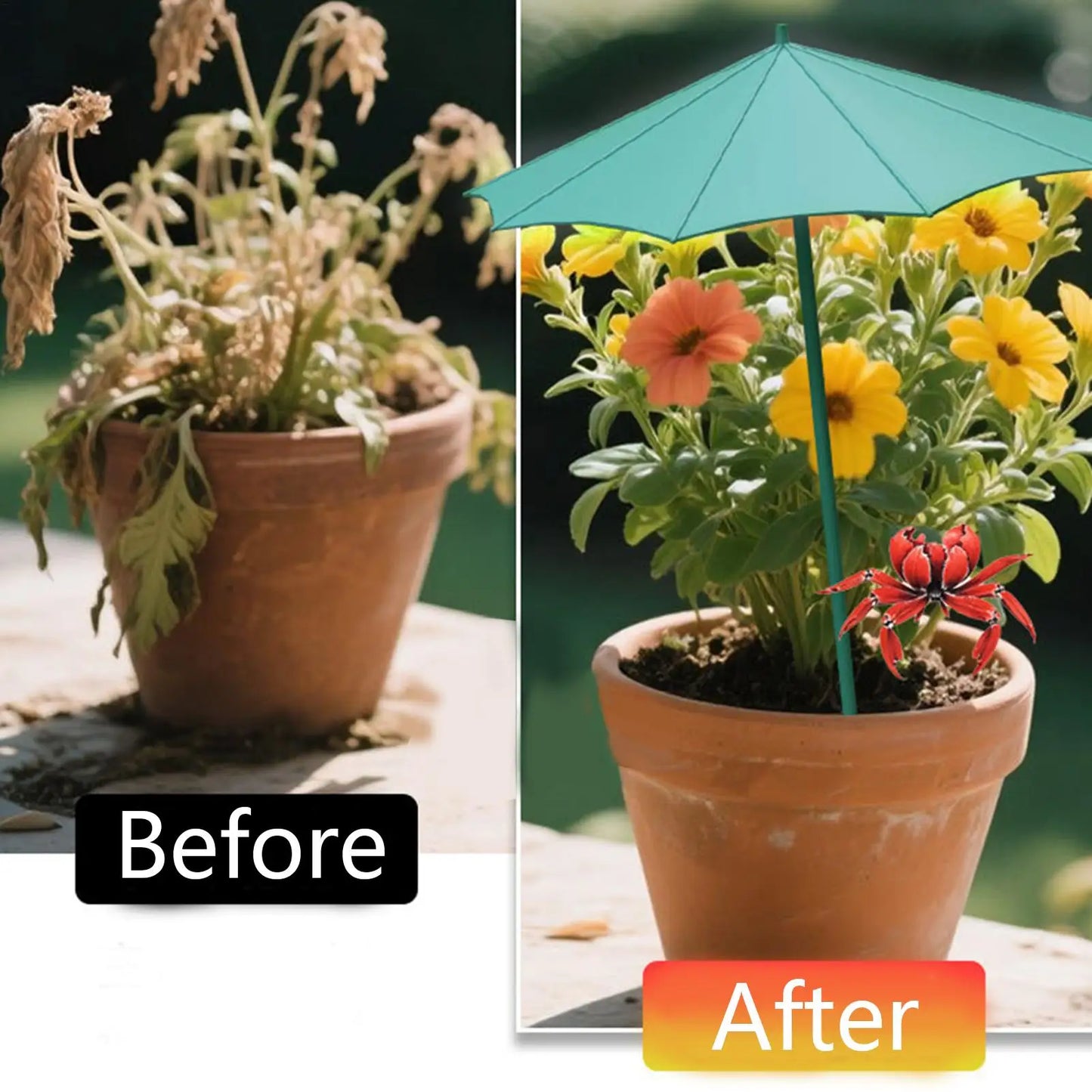 3-Pack Mini Plant Umbrellas – UV Sun Shade for Seedlings