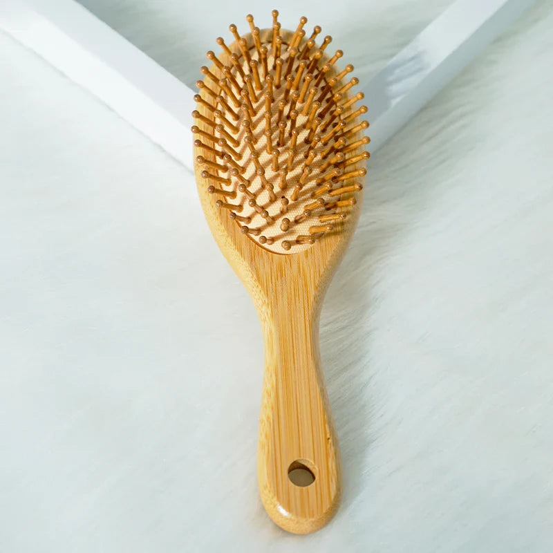 Bamboo Air Cushion Massage Comb – Scalp & Hair Care Brush