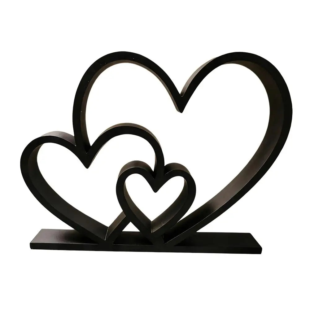 Intertwined Heart Sculpture – Minimalist Home Decor & Gift