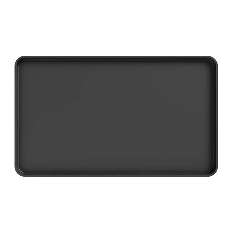 Silicone Heat Resistant Mat ,Thermal Insulation Pad for Countertops, Coffee Machine Pot Holder and Kitchen Countertop Protector Peaceful Pleasures Health and Wellness black L Rectangular