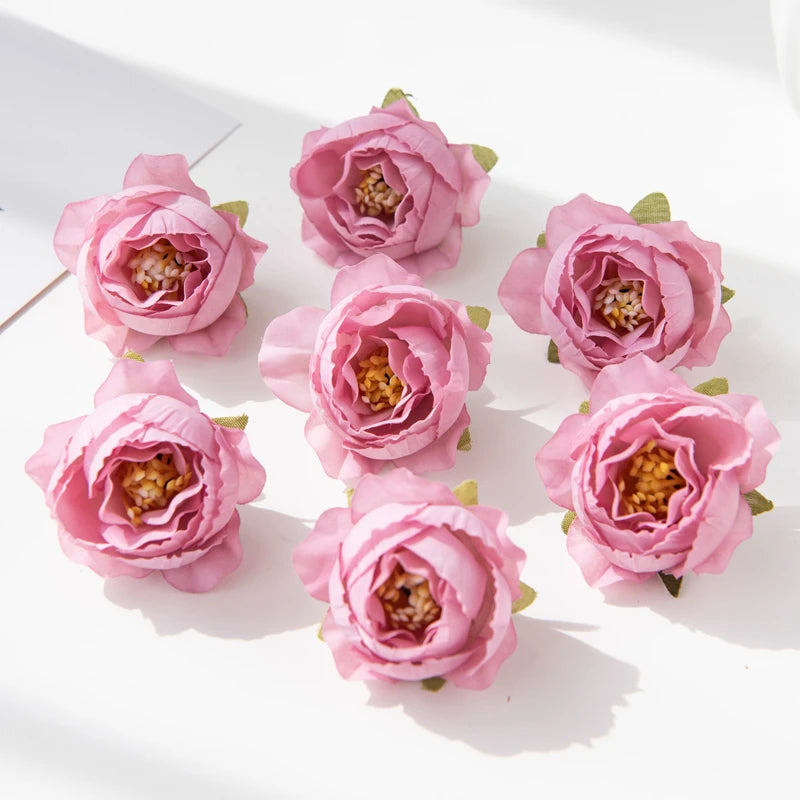 Artificial Silk Rose Flower Heads 10/20pcs – Multicolor Decor