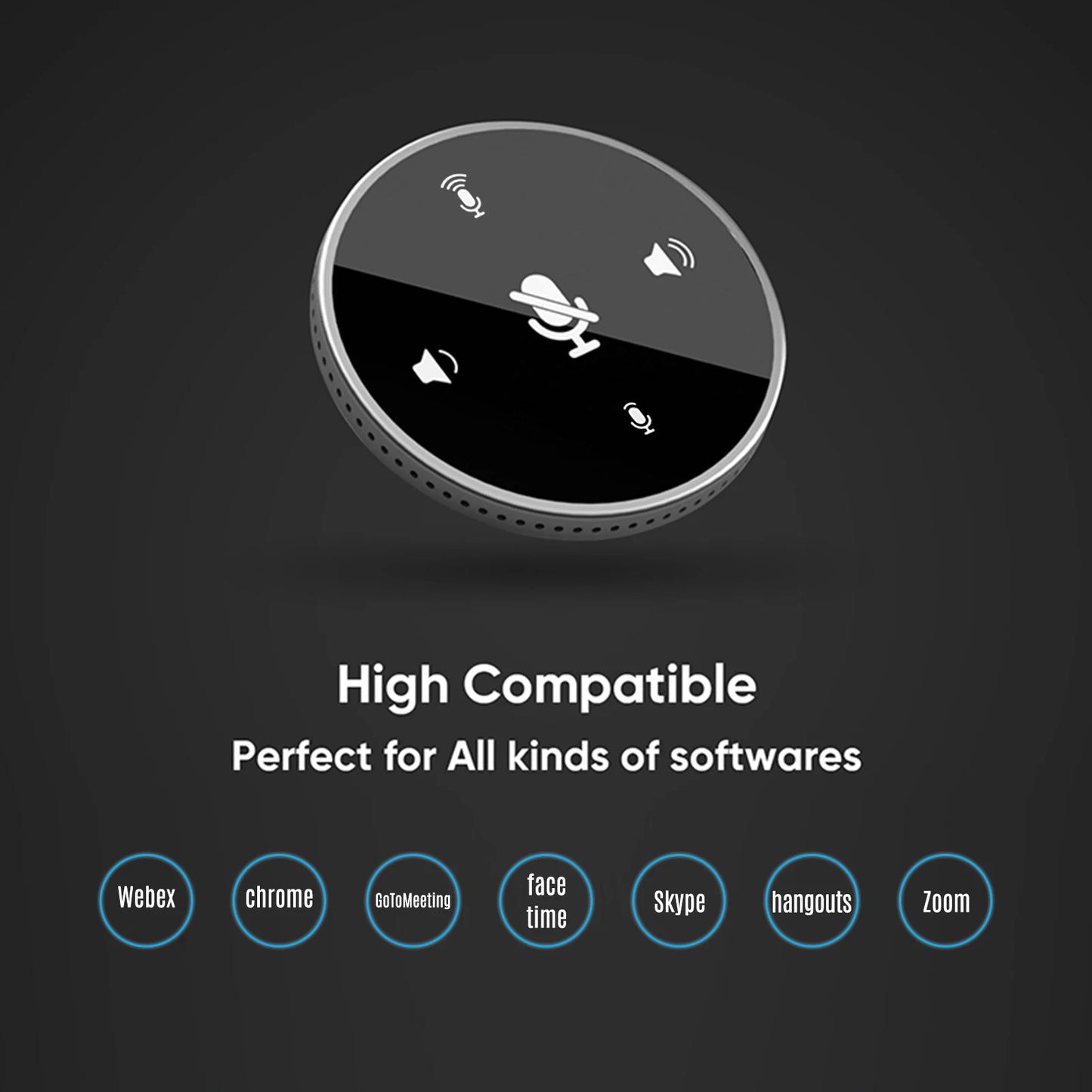USB Conference Speakerphone | 360° Omnidirectional Mic & Speaker