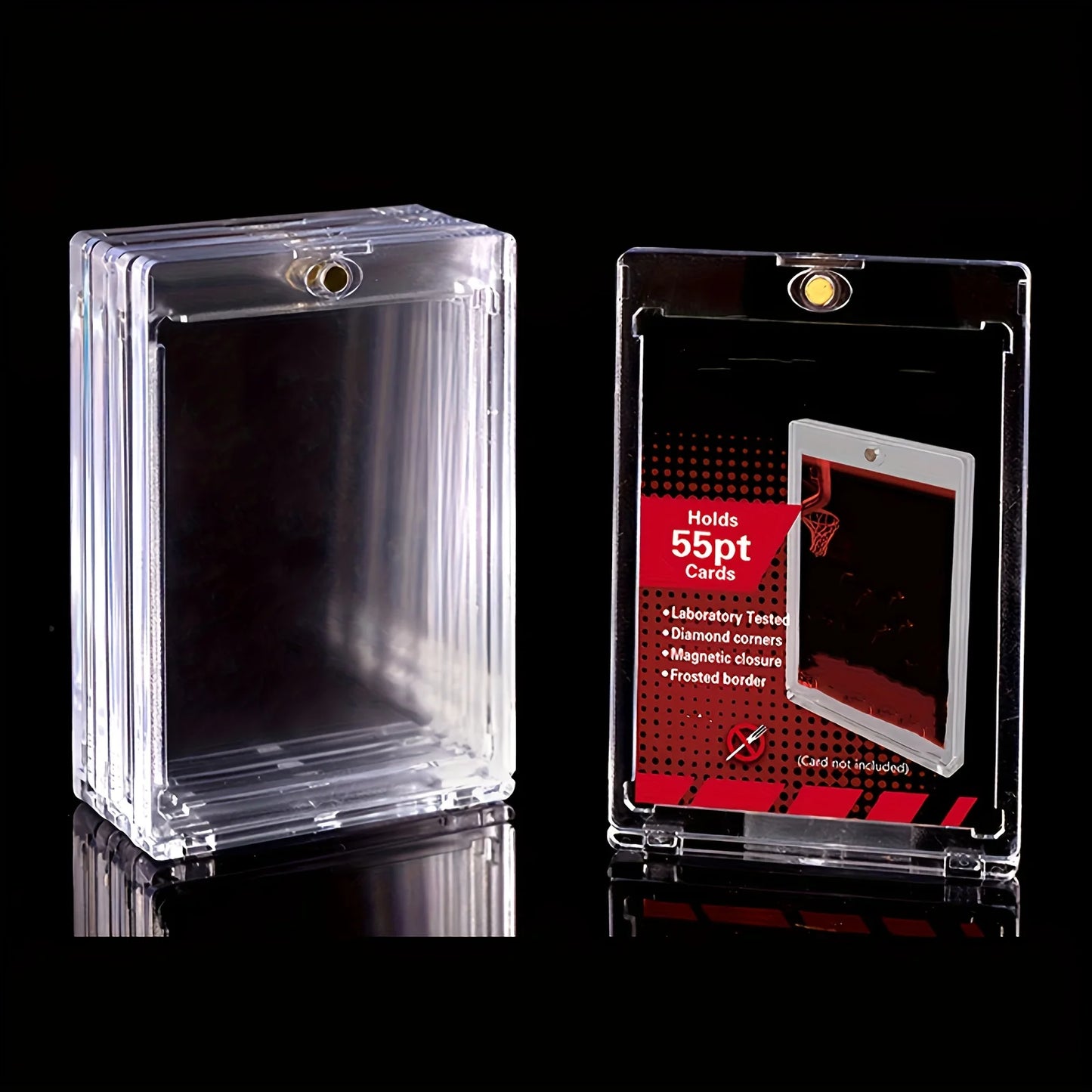 10-Pack Magnetic Card Holders – UV-Resistant Transparent Storage
