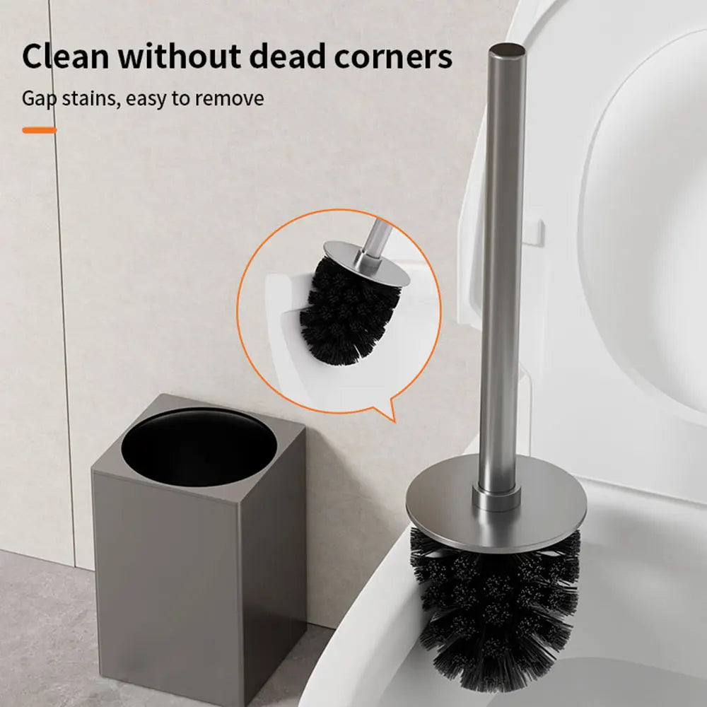 Luxury Wall-Mounted Toilet Brush Holder | Chrome Aluminum