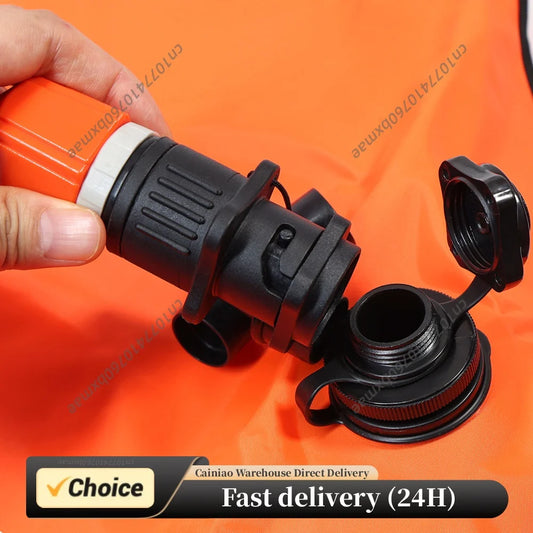 4 In 1 Inflatable Boat Air Pump Nylon Material Multifunctional Conversion Head Lightweight for Camping Surfing Short Trips Use Peaceful Pleasures Health and Wellness