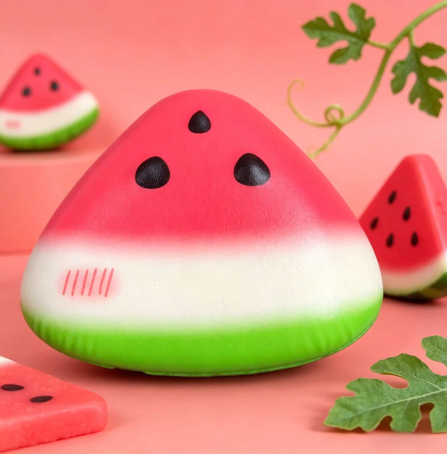 1 3 Squishy Watermelon Fidget Toy Anti-stress Slow Rising Fruit Pinch