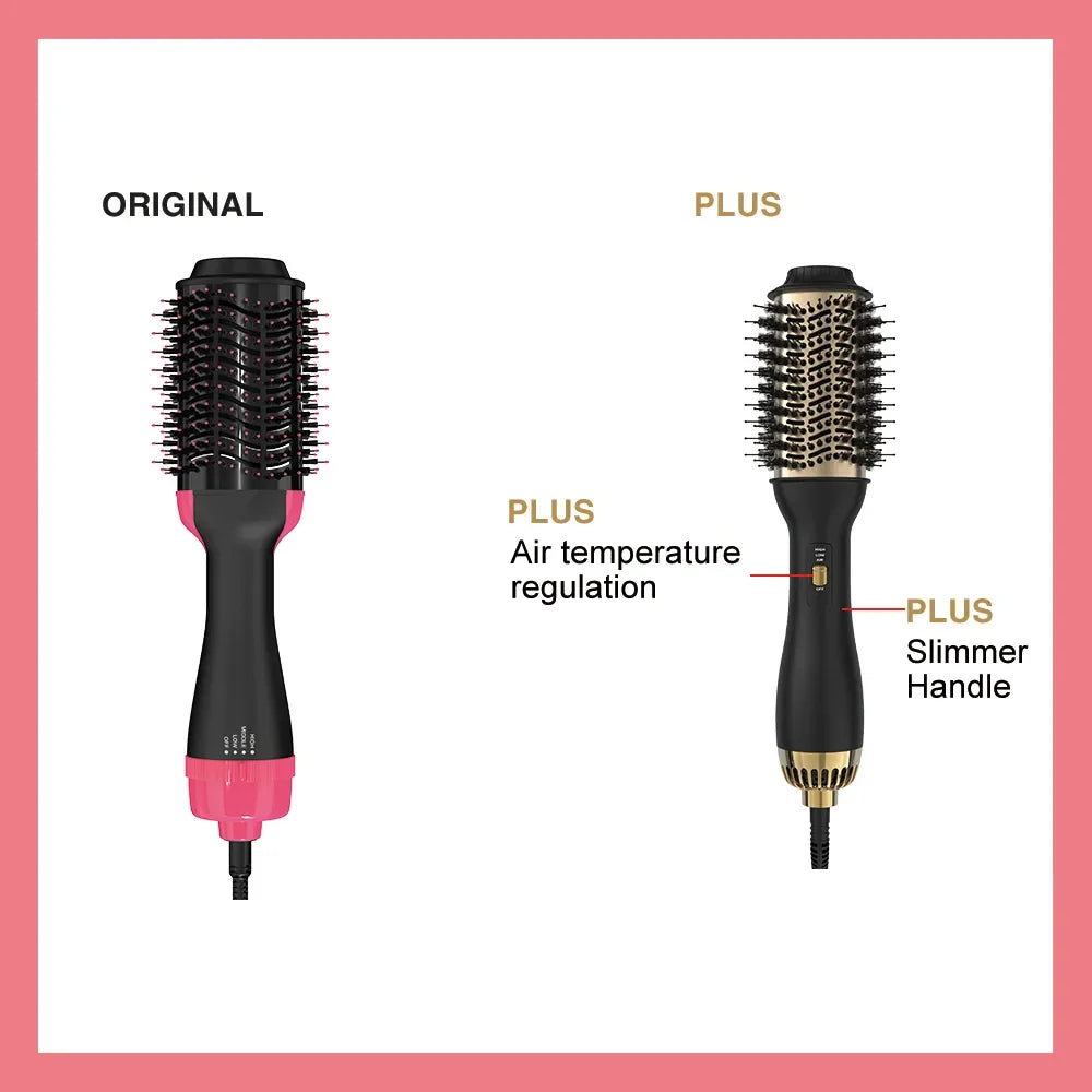 LISAPRO Elegant Black Gold Hair Blow Dryer Brush and Volumizer& One-Step Hot Air Brush 2.0 for Drying&Straightening,&Volumizing Peaceful Pleasures Health and Wellness