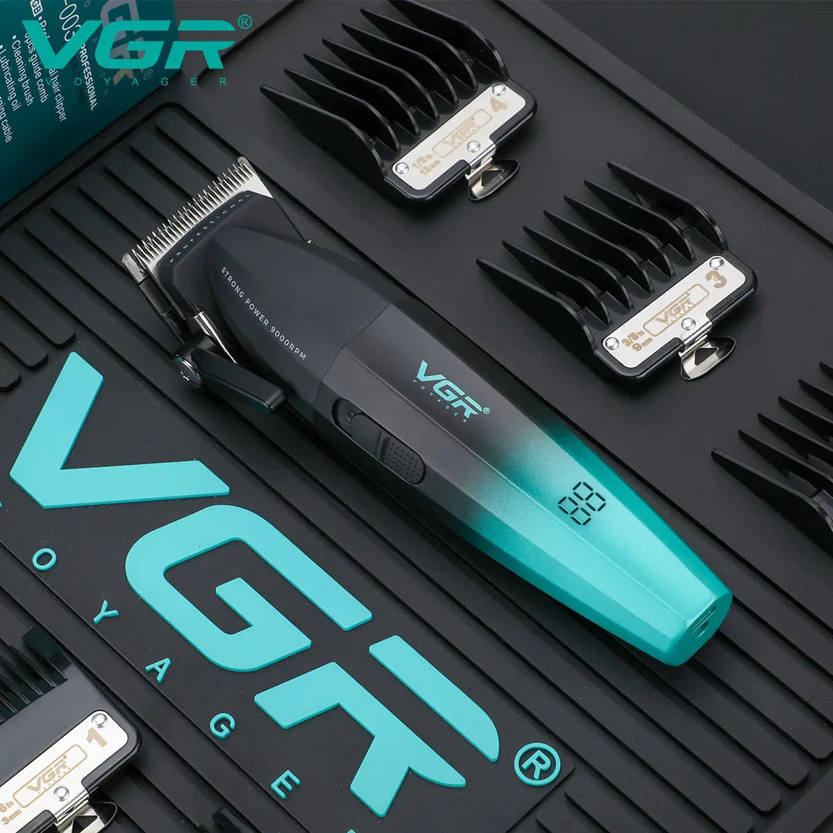 VGR Hair Clipper Professional Hair Trimmer Electric Clippers Cordless Hair Cutting Machine 9000RPM Trimmer Clipper for Men V-003 Peaceful Pleasures Health and Wellness
